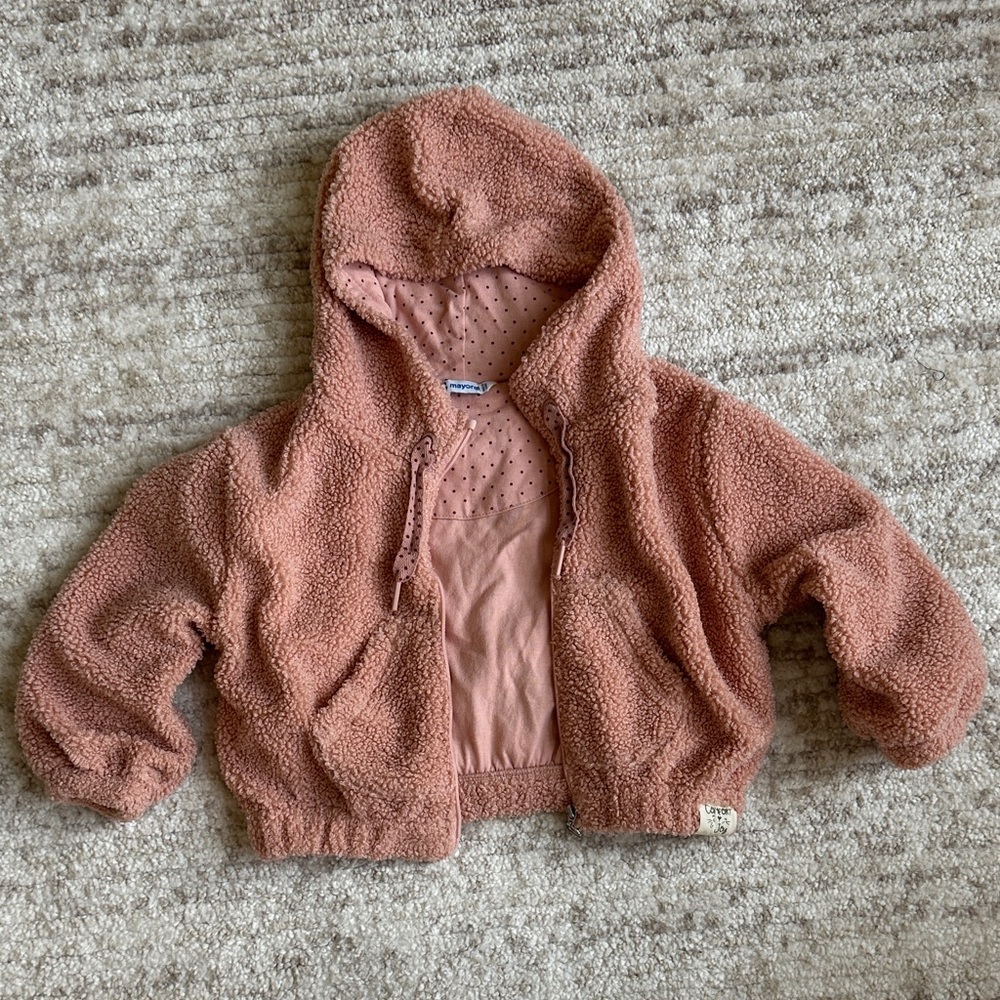Mayoral Pink Fleece Hoodie for Kids